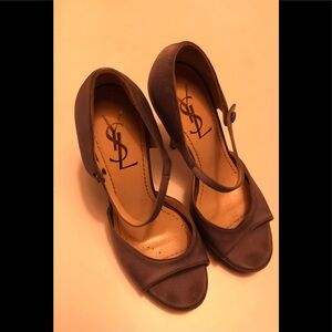 Saint Laurent gray platform heels size 5